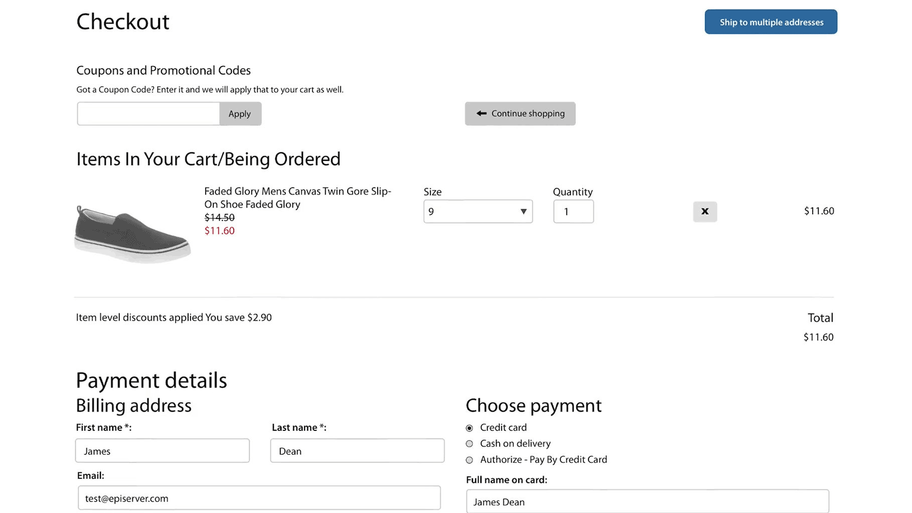 episerver commerce vertex inc
