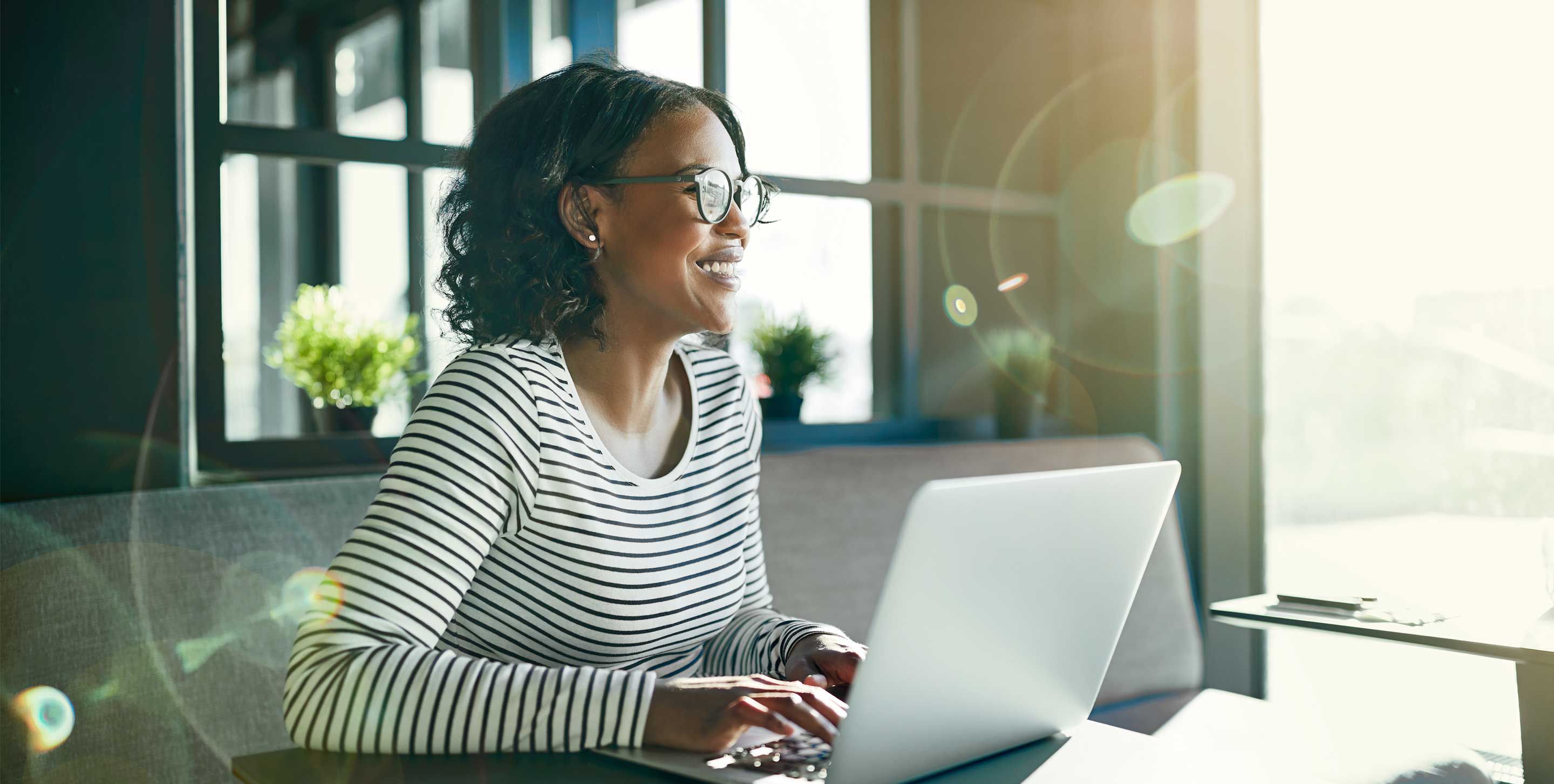 Person using technology on a computer