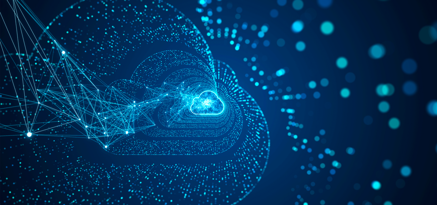 Cloud computing and Big data concept. 5G connectivity of digital data and futuristic information. Abstract hi-speed internet of things IOT big data cloud computing.