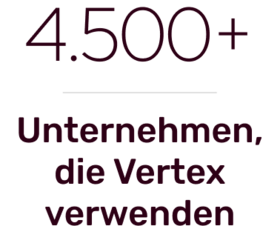 4.500+ Unternehmen, die Vertex verwenden