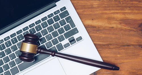 Tax Gavel Laptop