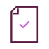 Checkbox inside a sheet of paper approve icon