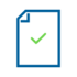 Checkbox inside a sheet of paper approve icon