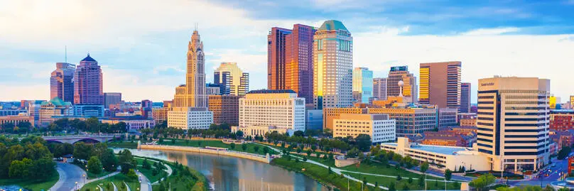 The skyline of Columbus, OH.