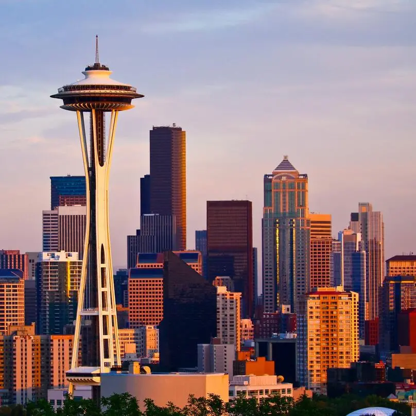 The skyline of Seattle, WA.