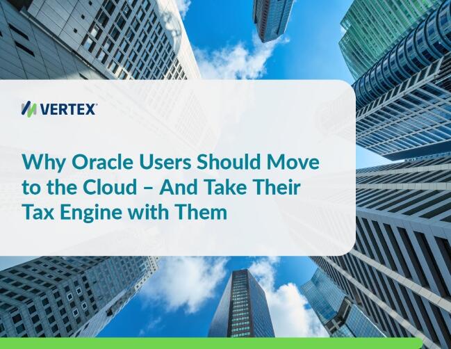 E-Book Cover Image: Why Oracle Users Should Move to the Cloud – And Take Their Tax Engine with Them