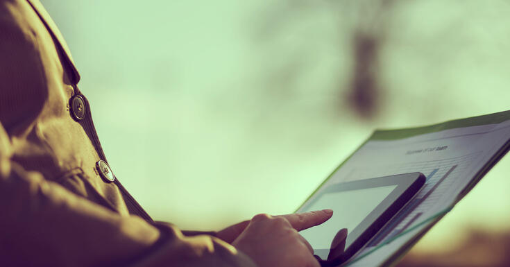 A person logs into their digital tax management software using single sign-on.